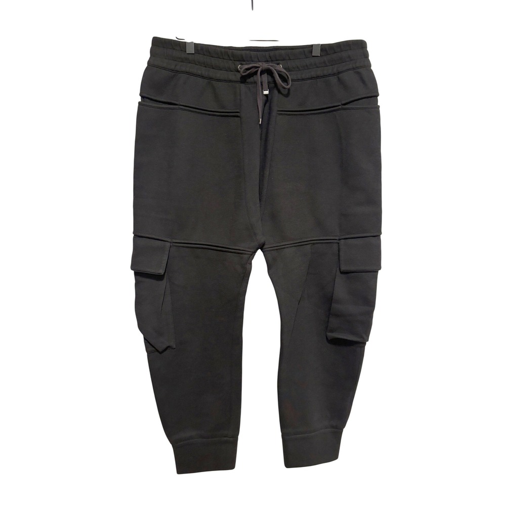 NWOT Helmut Lang Drop Crotch Harem Cargo Black Pocket Joggers Pants XL